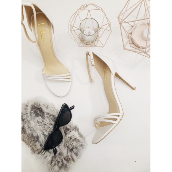 Lulus Shoes - Lulu’s White Ankle Strap Sandals 🎀